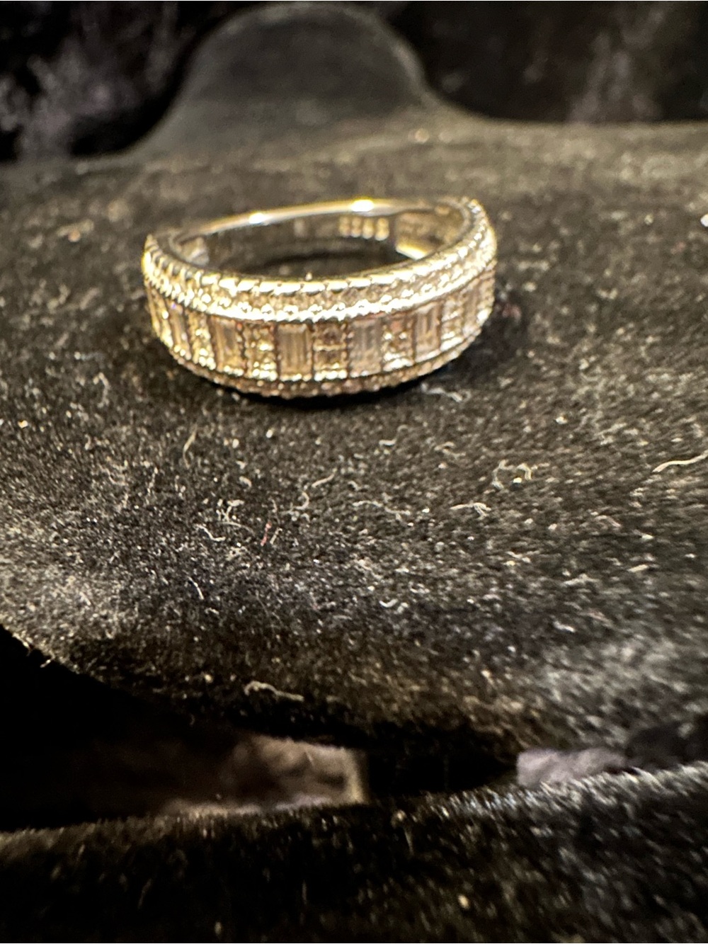 23) Baguette Cubic Zirconia Sterling Silver Ring - Picture 5 of 8